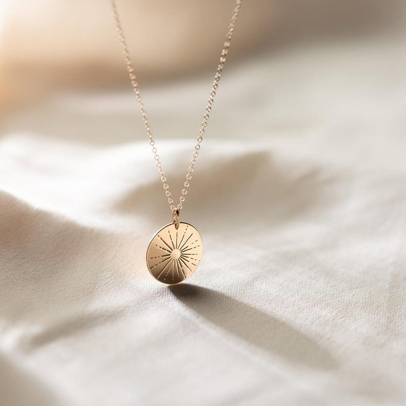 Sunbeam Gold Coin Necklace