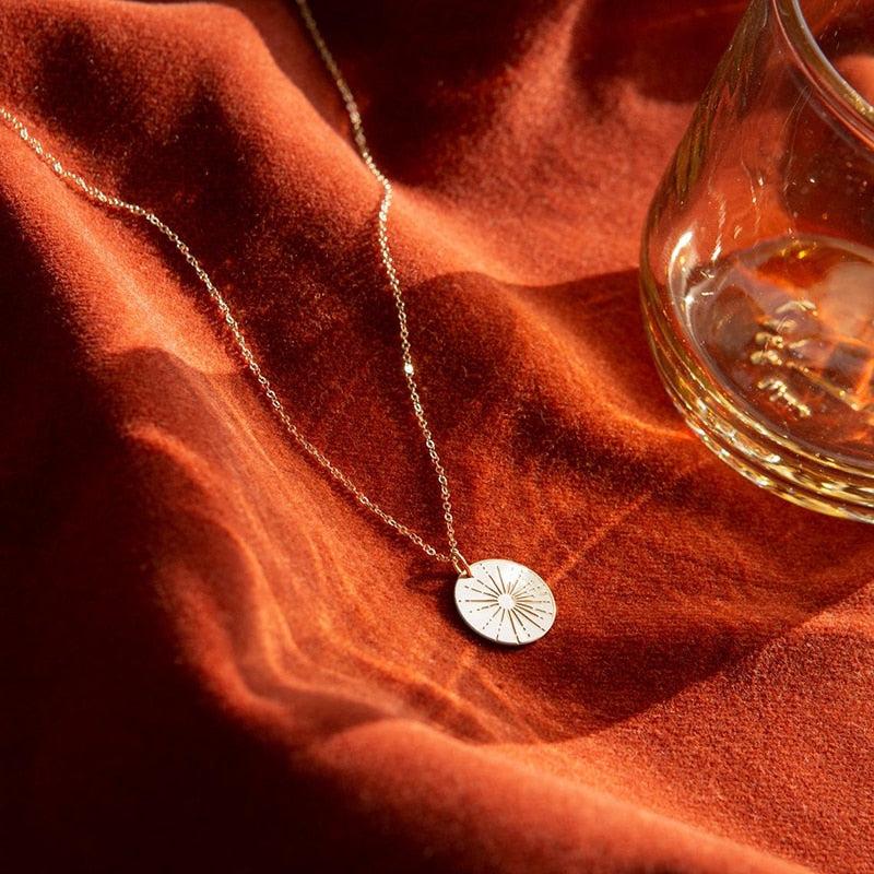 Sunbeam Gold Coin Necklace