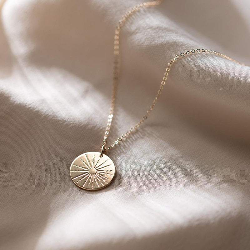 Sunbeam Gold Coin Necklace