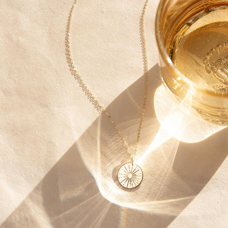 Sunbeam Gold Coin Necklace