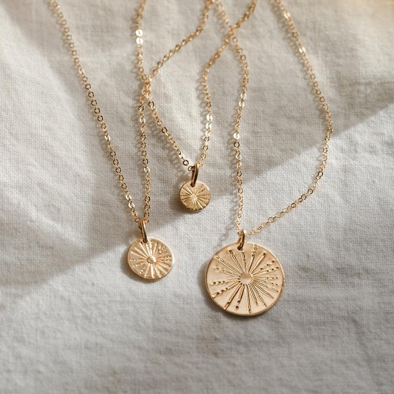 Sunbeam Gold Coin Necklace